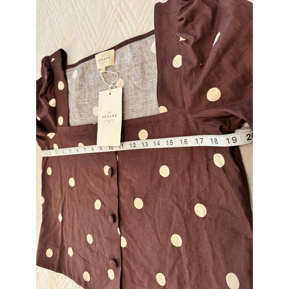 La Maille Sezane Lorenza Blouse in Polka Dots Print Size 40 / US 10 / L NWT✨ - Picture 10 of 14